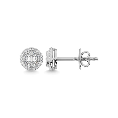 14K White Gold Diamond 7/8 Ct.Tw. Fashion Earrings