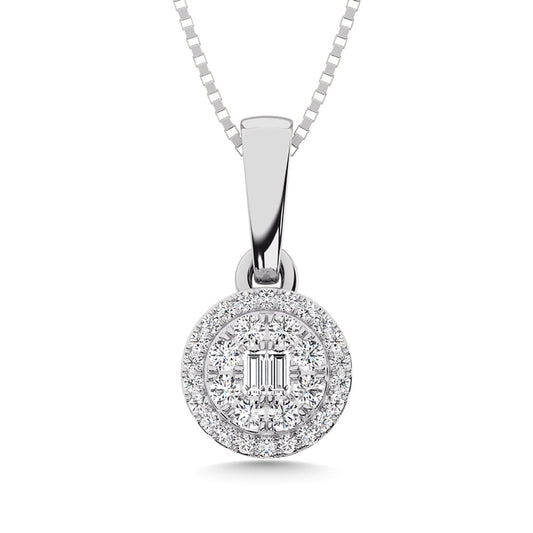 14K White Gold Diamond 1/6 Ct.Tw. Fashion Pendant