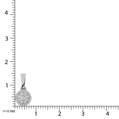 14K White Gold Diamond 5/8 Ct.Tw. Fashion Pendant