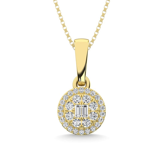 14K Yellow Gold Diamond 1/3 Ct.Tw. Fashion Pendant