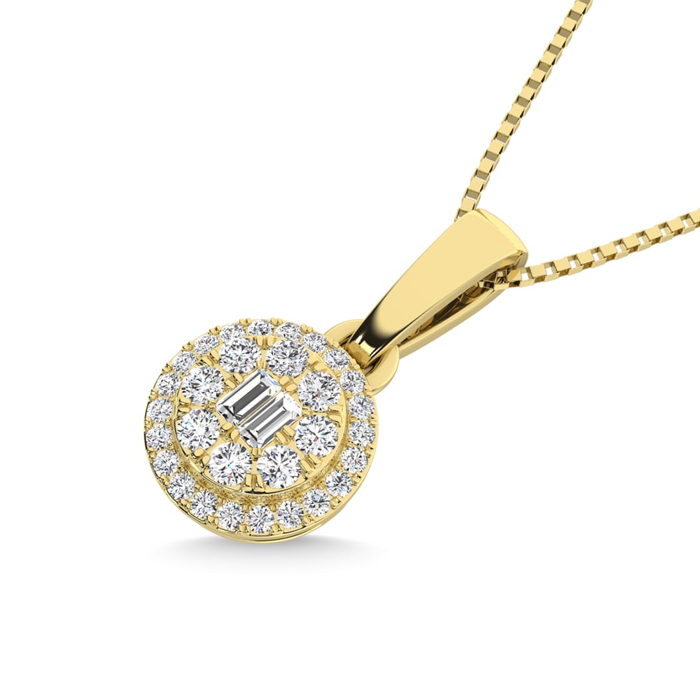 14K Yellow Gold Diamond 1/3 Ct.Tw. Fashion Pendant