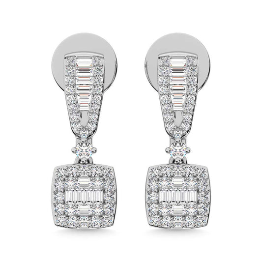 14K White Gold Diamond 5/8 Ct.Tw. Fashion Earrings