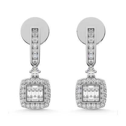 14K Rose Gold Diamond 1/2 Ct.Tw. Fashion Earrings