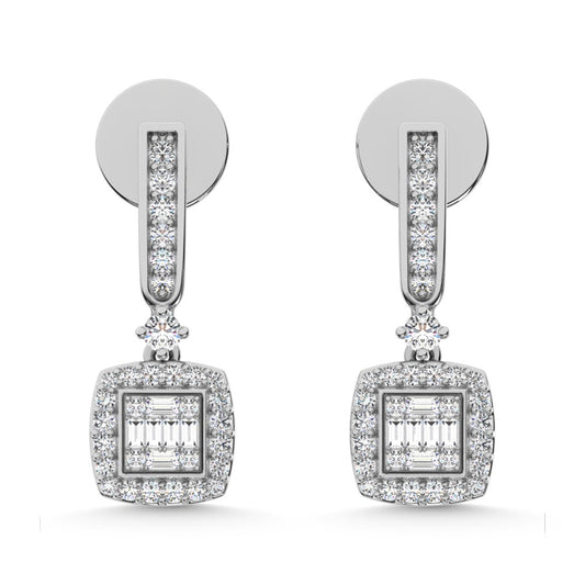 14K Rose Gold Diamond 1/2 Ct.Tw. Fashion Earrings