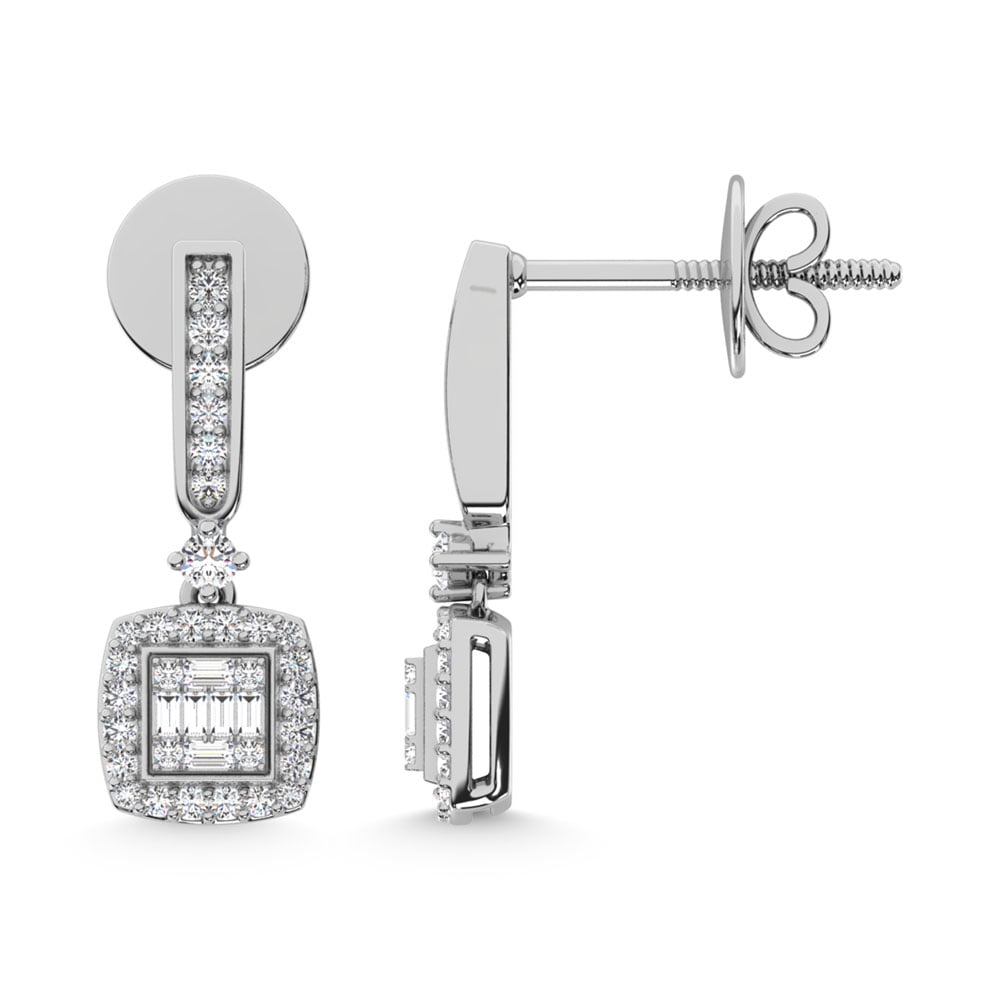 14K Rose Gold Diamond 1/2 Ct.Tw. Fashion Earrings