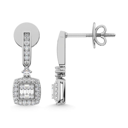 14K Rose Gold Diamond 1/2 Ct.Tw. Fashion Earrings