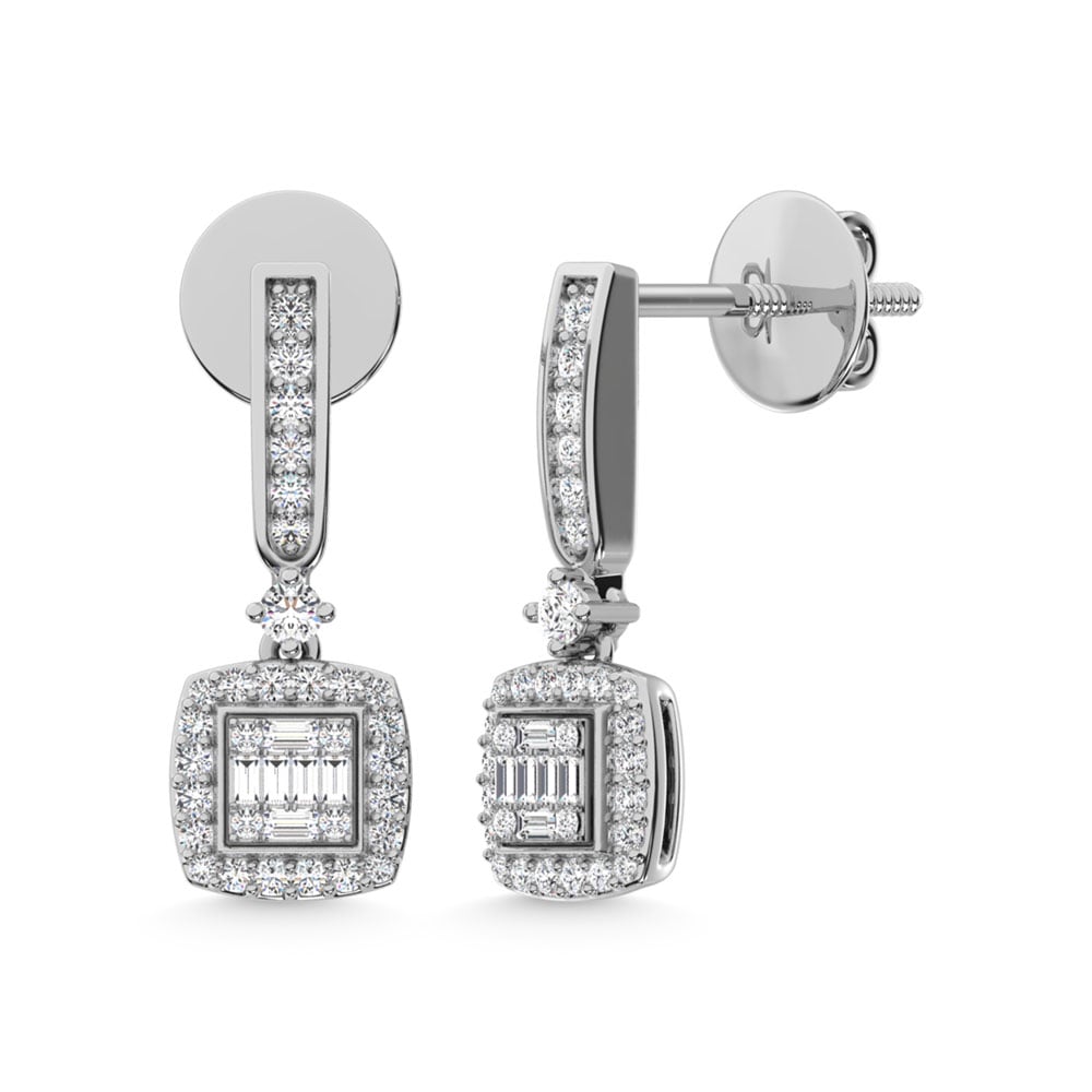14K Rose Gold Diamond 1/2 Ct.Tw. Fashion Earrings
