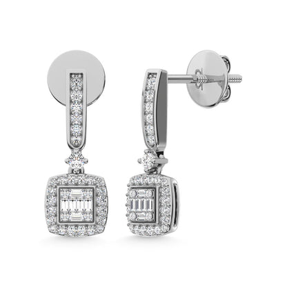 14K Rose Gold Diamond 1/2 Ct.Tw. Fashion Earrings