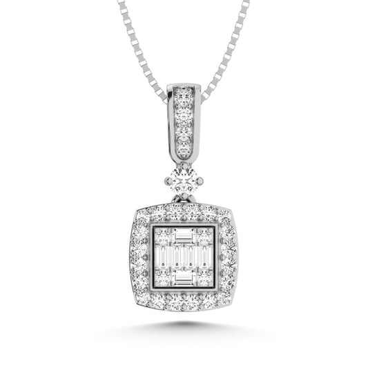 14K White Gold Diamond 1/3 Ct.Tw. Fashion Pendant