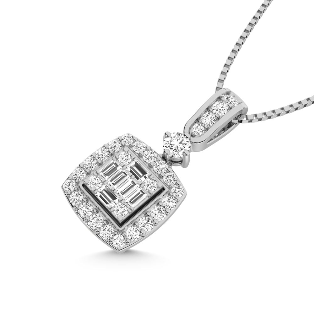 14K White Gold Diamond 1/3 Ct.Tw. Fashion Pendant