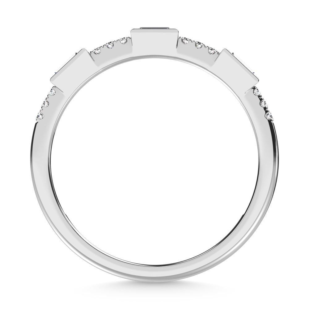 14K White Gold Diamond 1/8 Ct.Tw. Stack Band