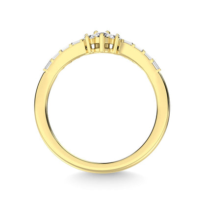 14K Yellow Gold Diamond 1/6 Ct.Tw. Chevron Band