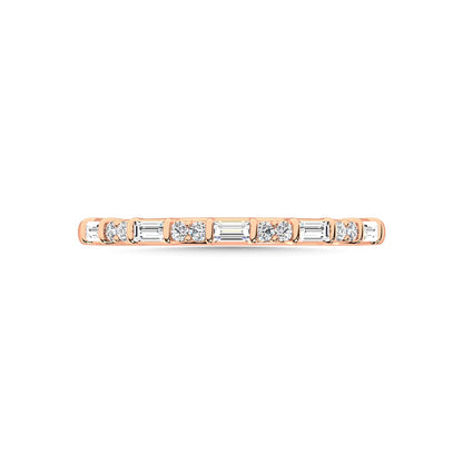 14K Rose Gold Diamond 1/5 Ct.Tw. Stackable Band
