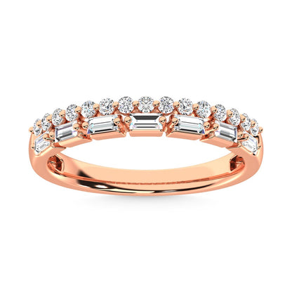 14K Rose Gold Diamond 1/3 Ct.Tw. Stack Band