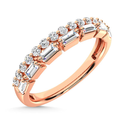 14K Rose Gold Diamond 1/3 Ct.Tw. Stack Band