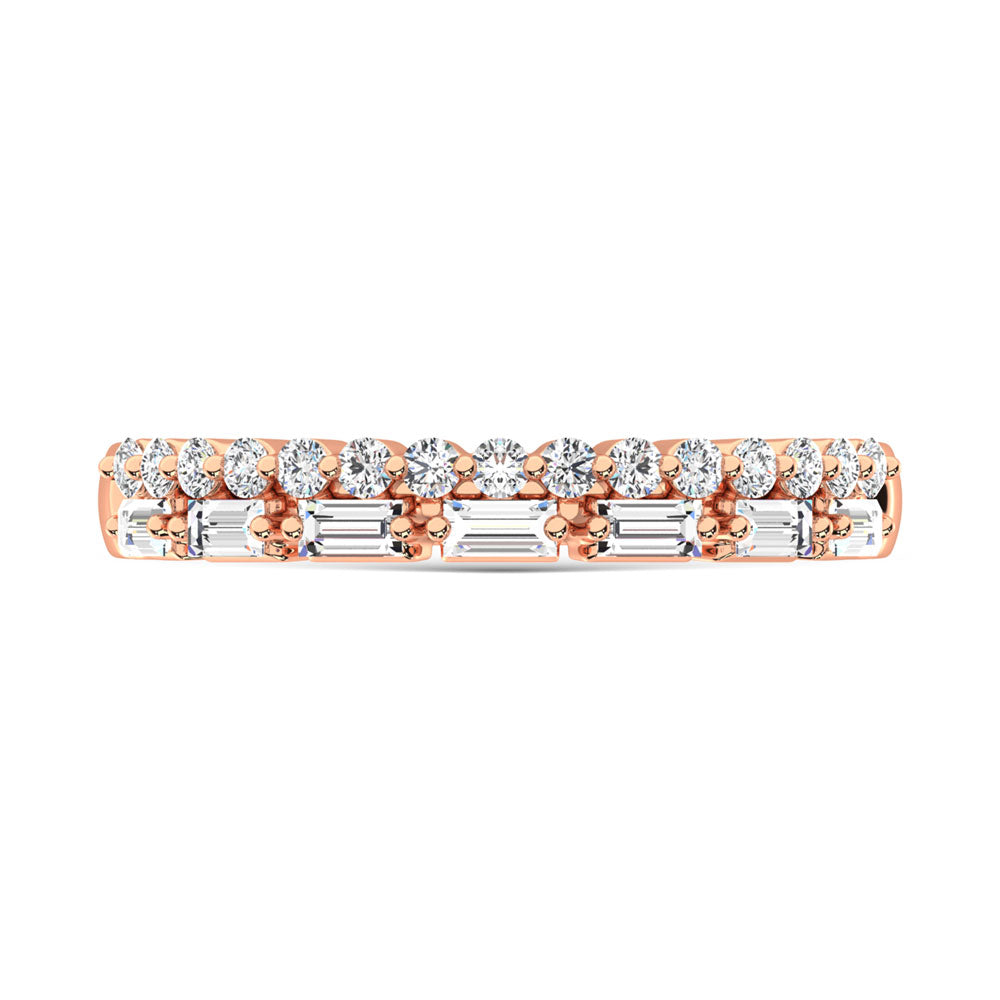 14K Rose Gold Diamond 1/3 Ct.Tw. Stack Band