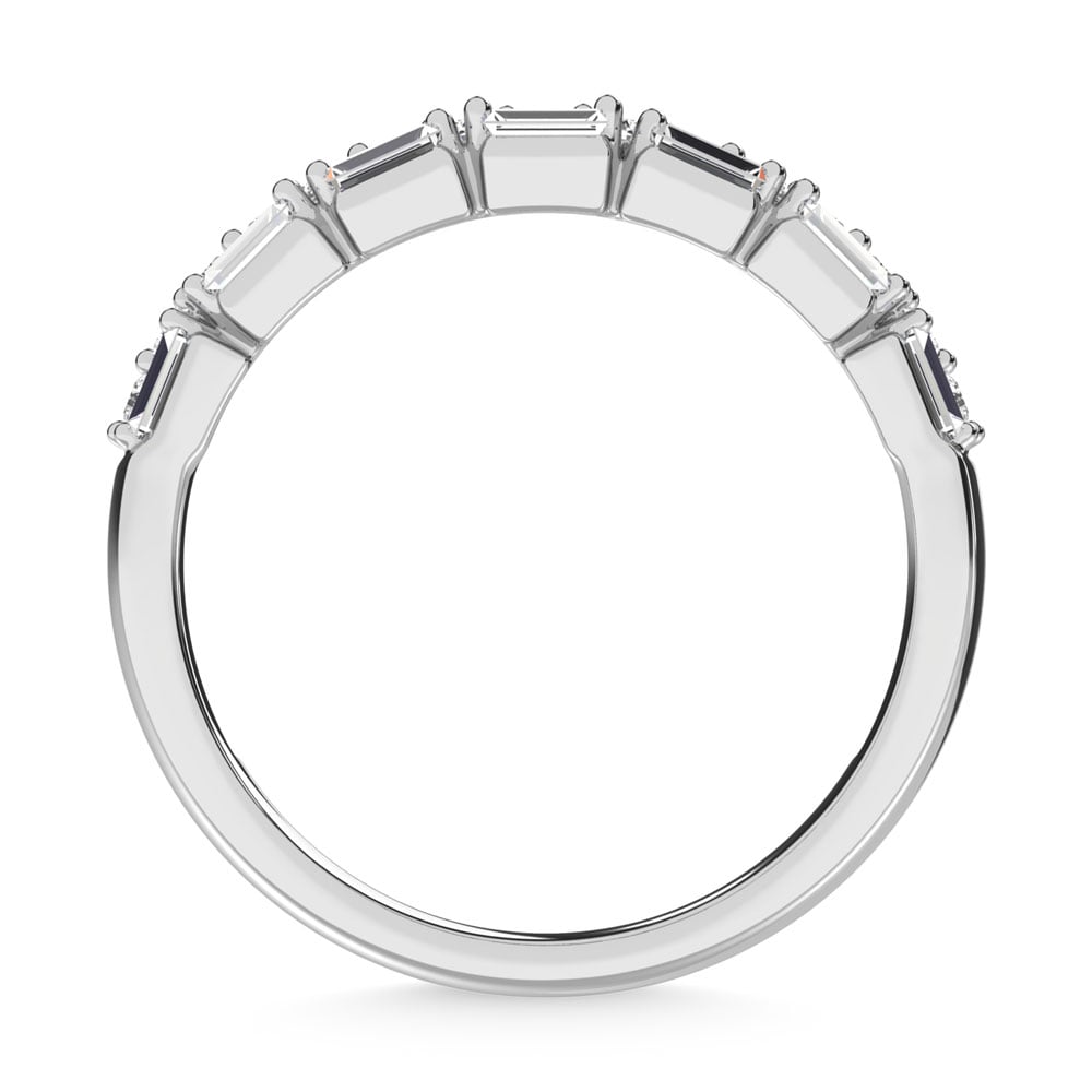 14K White Gold Diamond 1/3 Ct.Tw. Stack Band