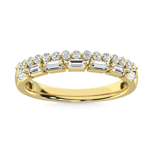 14K Yellow Gold Diamond 1/3 Ct.Tw. Stack Band