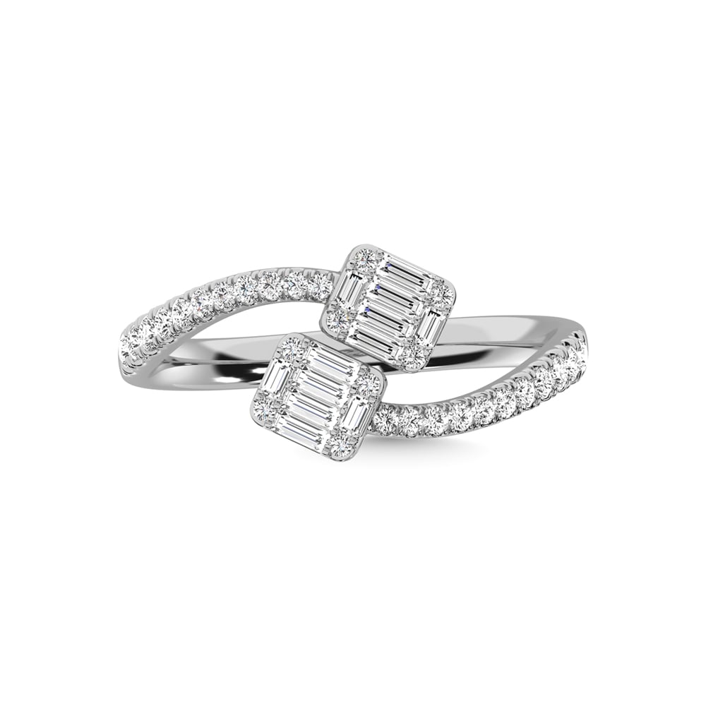 14K White Gold Diamond 1/3 Ct.Tw. Fashion Ring