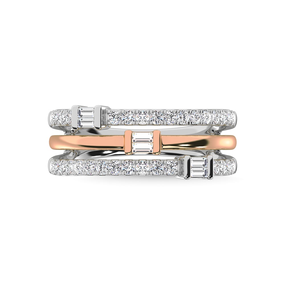 14K Two Tone Diamond 1/2 Ct.Tw. Fashion Ring