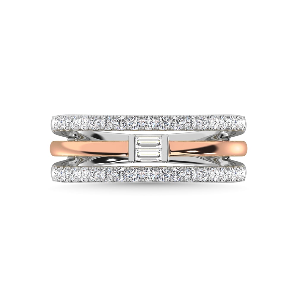 14K White Gold Diamond 1/2 Ct.Tw. Fashion Ring