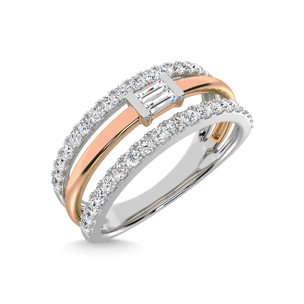 14K White Gold Diamond 1/2 Ct.Tw. Fashion Ring