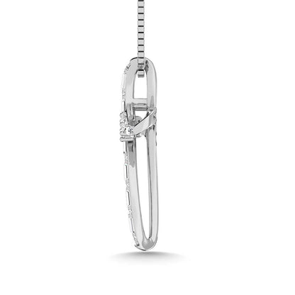 14K White Gold Diamond 1/5 Ct.Tw. Cross Pendant