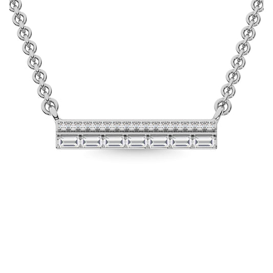 14K White Gold Diamond 1/5 Ct.Tw. Fashion Necklace