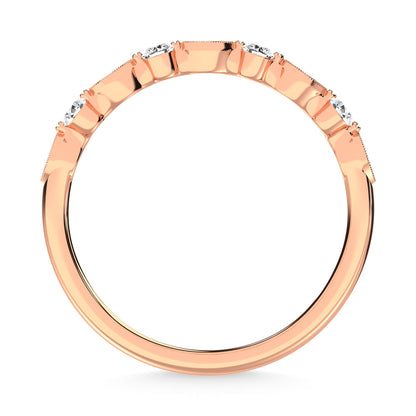 14K Rose Gold Diamond 1/5 Ct.Tw. Stack Band