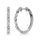 14K White Gold Diamond 3/8 Ct.Tw. Hoop Earrings