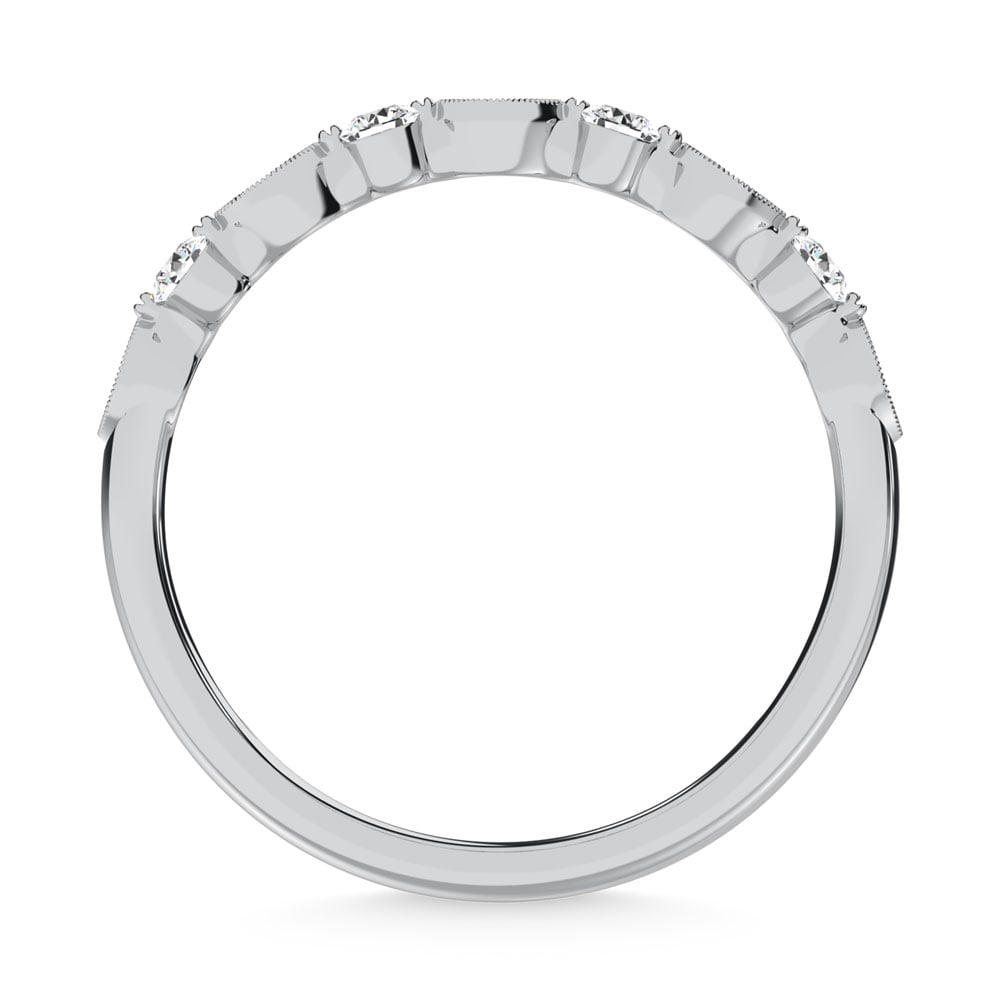 14K White Gold Diamond 1/5 Ct.Tw. Stack Band