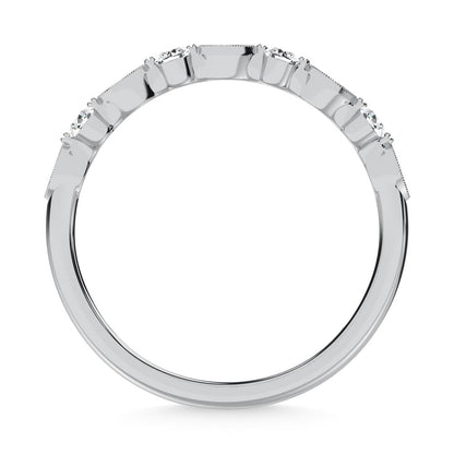 14K White Gold Diamond 1/5 Ct.Tw. Stack Band