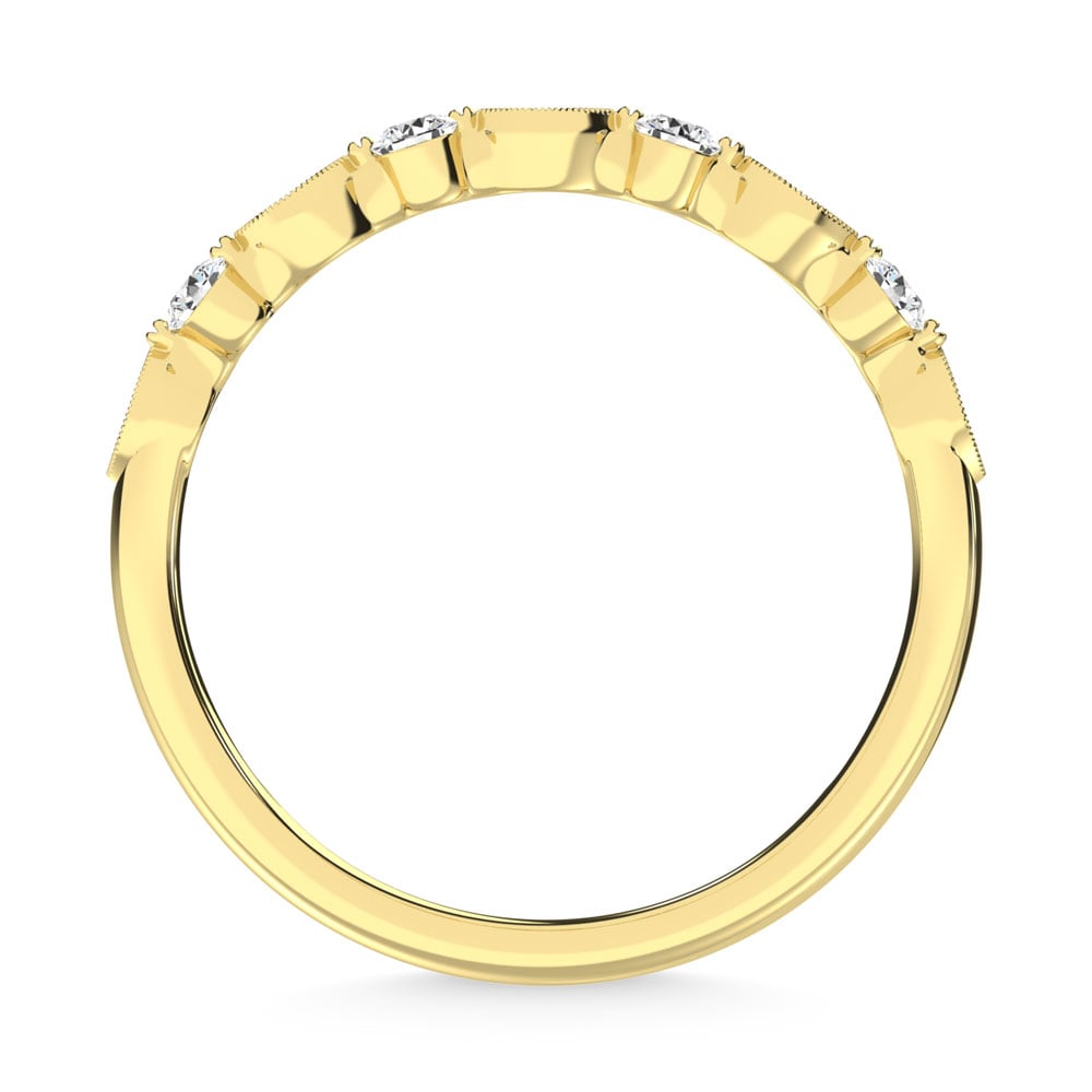 14K Yellow Gold Diamond 1/5 Ct.Tw. Stack Band