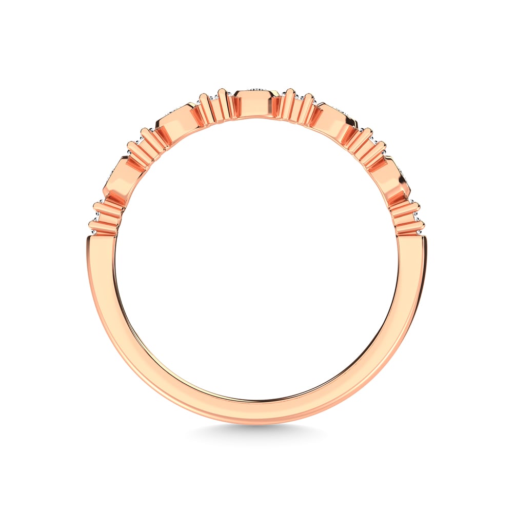 14K Rose Gold Diamond 1/4 Ct.Tw. Stackable Band
