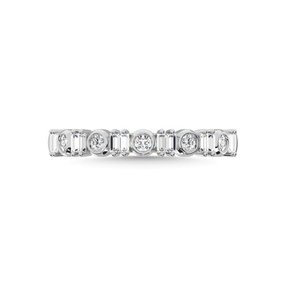 14K White Gold Diamond 1/4 Ct.Tw. Stackable Band