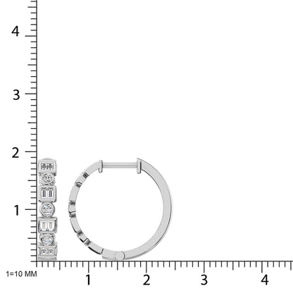 14K White Gold Diamond 1/3 Ct.Tw. Fashion Earrings