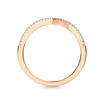 10K Rose Gold Diamond 1/6 Ct.Tw. Chevron Band