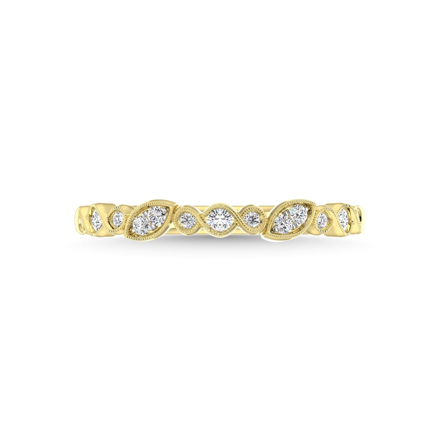 Diamond 1/6 Ct.Tw. Stackable Band in 10K Yellow Gold