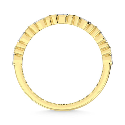 14K Yellow Gold Diamond 1/6 Ct.Tw. Stack Band
