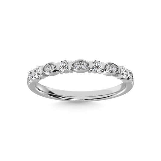 10K White Gold Diamond 1/5 Ct.Tw. Stackable Ring