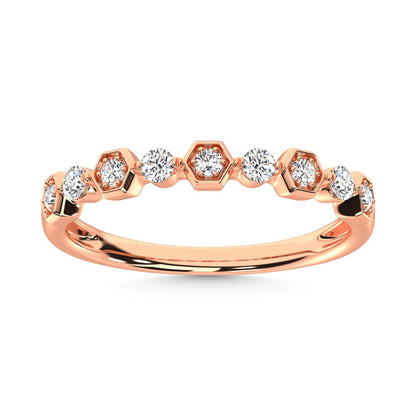 14K Rose Gold Diamond 1/4 Ct.Tw. Stack Band