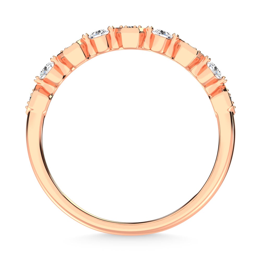 14K Rose Gold Diamond 1/4 Ct.Tw. Stack Band