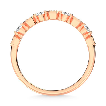 14K Rose Gold Diamond 1/4 Ct.Tw. Stack Band
