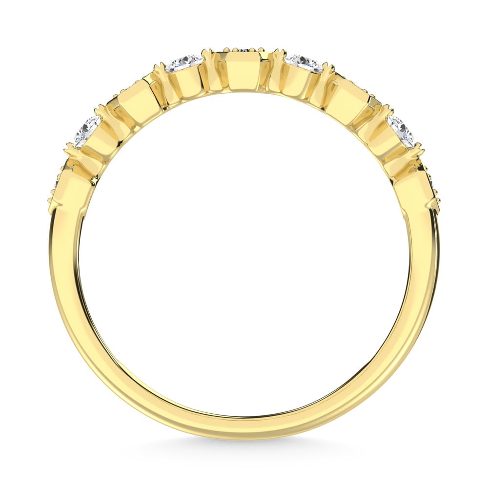 14K Yellow Gold Diamond 1/4 Ct.Tw. Stack Band