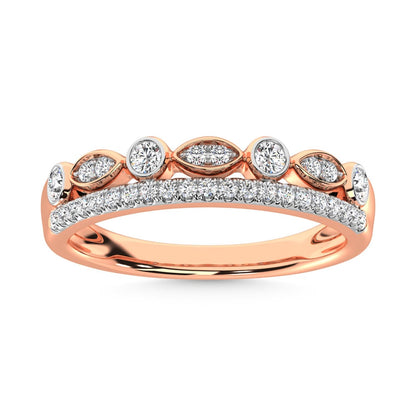 14K Rose Gold Diamond 1/3 Ct.Tw. Stackable Ring