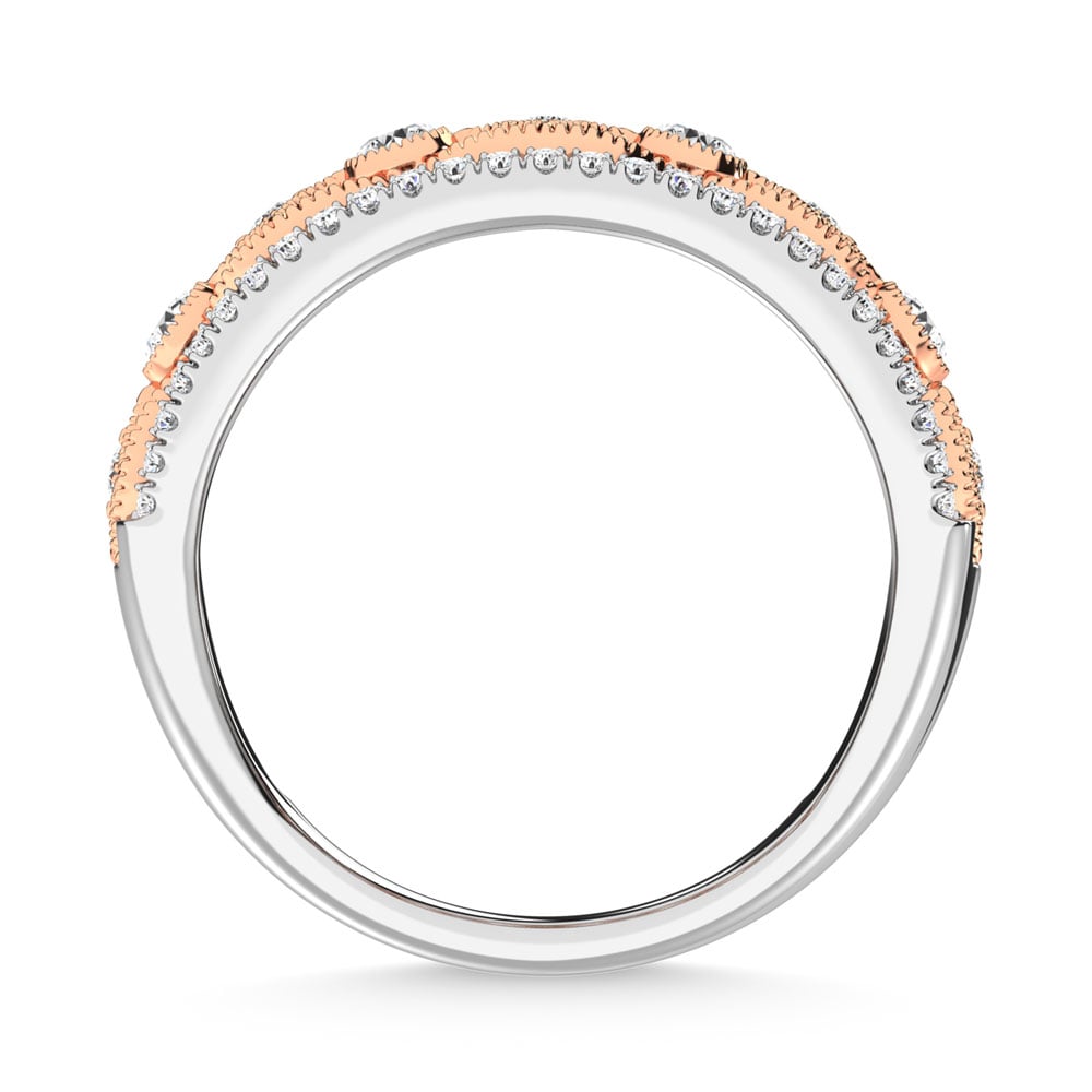 14K Two Tone Diamond 1/2 Ct.Tw. Fashion Band