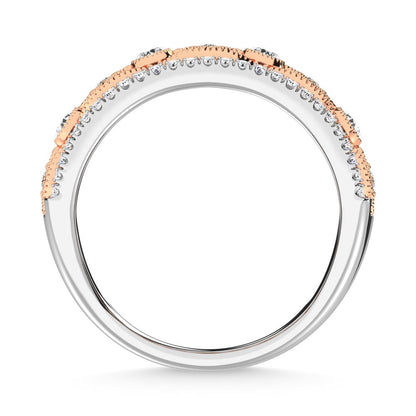 14K Two Tone Diamond 1/2 Ct.Tw. Fashion Band