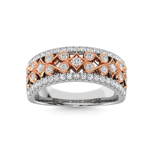 14K Two Tone Diamond 3/4 Ct.Tw. Fashion Band