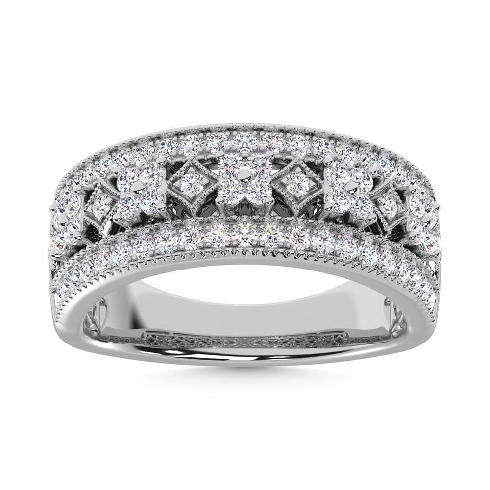 14K White Gold Diamond 3/4 Ct.Tw. Fashion Band