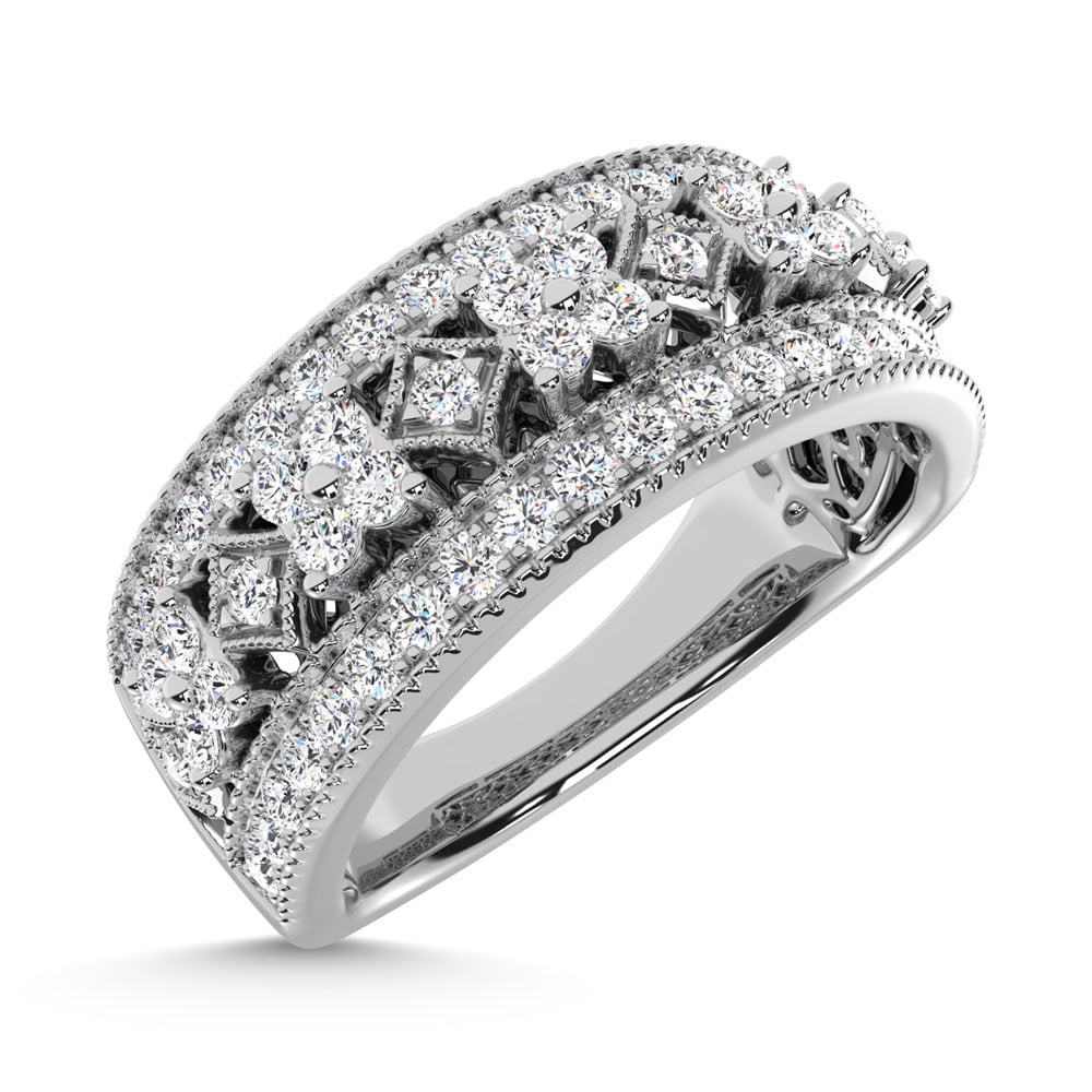 14K White Gold Diamond 3/4 Ct.Tw. Fashion Band